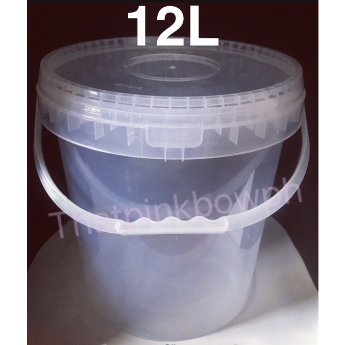 6 pcs 12L Plastic Bucket Container